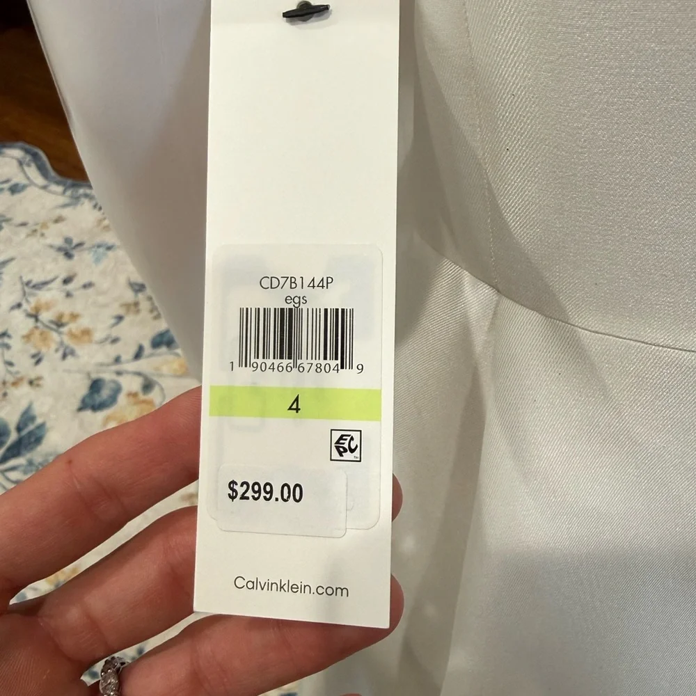 NWT Calvin Klein Wedding Reception White Party Asymmetrical High Low Dress 4 - Picture 8 of 12